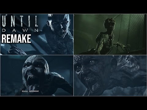 Until Dawn Remake - ALL WENDIGO MONSTER ENCOUNTERS & Chase Sequences (2K60fps)