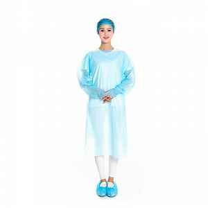 [Hot Item] Disposable Protective Isolation Gown Waterproof Apron CPE Plastic Gown
