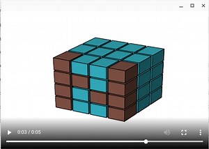 [matplotlib animation] 47. Voxelで作成したNumPyロゴの色変化アニメーション(カラー)