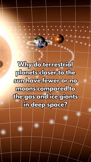 Why do terrestrial planets closer to the sun have fewer or no moons compared to the gas and ice giants in deep space? #solarsystem #space | Future Worlds