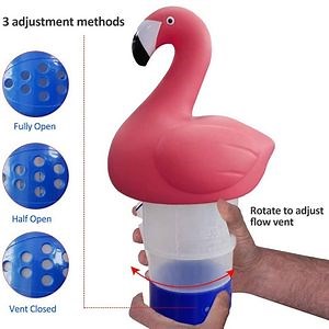 [Hot Item] Bn Swimming Pool Accessories Flamingo Floating Chlorine Dispenser Floater Swimming Pool Chlorine Dispenser