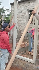 Installation of bricks and concrete frames #contructionhome | Worker 99