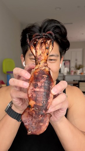 Filipino Grilled Stuffed Squid (Inihaw na Pusit), EAT or PASS? #hungryfam #eatwithme #foodlovers #filipinofood | Hungry OC