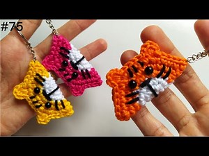How to crochet a tiger keychain 🐯