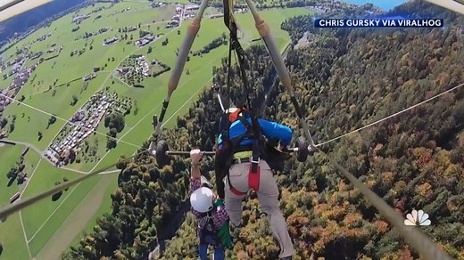 Hang glider has near-death ride after realizing he’s not strapped in