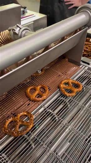Making a Large Batch of Milk Chocolate Covered Pretzels