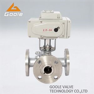 [Hot Item] Electric Actuated L Port Three Way Flanged Ends Ball Valve