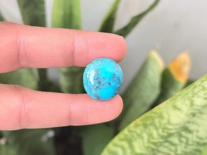 Cabochon turquoise naturel, véritable pierre gemme turquoise, dimension - 21 x 20 x 8 mm, turquoise poli lisse, cristal bleu, turquoise pour bague. - Etsy France