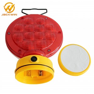 [Hot Item] Single Side Lens 12 LED Battery Powered Traffic Warning Lights for Work Zone