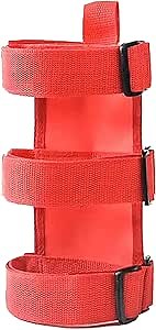 Roll Bar Fire Extinguisher Mount Holder Strap Accessories for Jeep Wrangler Ford Bronco (Red)