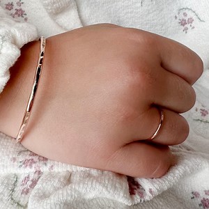 Gold Ring Bangle Set, Gold Baby Bangle Bracelet Ring and Bracelet, Keepsake Gift - Etsy