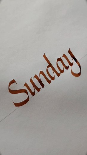 How to write in Calligraphy "Sunday" in italic script #satisfyingvideo #usareels #reelsfb #satisfying #graffitiart #video #calligraphy #art #lettering #lonecalligraphy | Lone Calligraphy