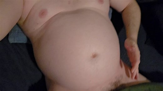 Fml, I'm gonna pop this fucking thing... Over the course of the rest of the day, I had a fried chicken sandwich, 10 piece nugget, large fry, large drink, large frosty, cinnabon dessert (with extra frosting) from Wendy's, a 2 liter of Dr Pepper, and entire bag of lemon mini doughnuts, while playing the StarPounds weight gain mod for Starbound with @sen_eel . Several hours of being painfully full, but still just slowly streaming in the doughnuts and soda.By the time we stopped playing, it was very