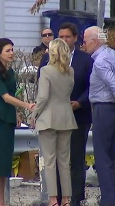 55K views · 865 reactions | Pres. Biden and first lady Jill Biden exchanged pleasantries and briefly chatted with Gov. Ron DeSantis and his wife after touching down in Florida to survey the damage left in the wake of Hurricane Ian | NowThis Impact | Facebook