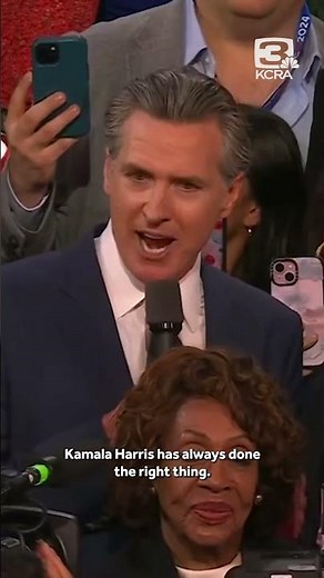 California Gov. Gavin Newsom casts delegates to nominate Kamala Harris for president