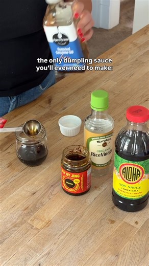 4 comments | my mom's homemade dumpling sauce will make any freezer dumplings taste restaurant-worthy 寧 made with just 5 ingredients, it's the perfect balance of salty, tangy, nutty, and spicy. use your favorite chili crisp for heat, or try it with homemade chili oil for an extra kick. ✨comment "RECIPE" & i'll send the clickable link to your inbox✨ & follow @playswellwithbutter for more!⁠ https://playswellwithbutter.com/dumpling-sauce-recipe/ | Plays Well With Butter | Facebook