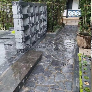[Hot Item] Chinese Blue Limestone Honed Tumbled Brick Pavers for Driveway and Patio