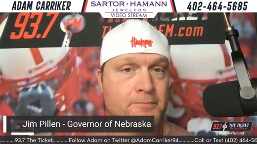 Former Husker and current Nebraska Governor Jim Pillen, on Trev Alberts, Troy Dannen, LEADERSHIP, and Matt Rhule! - Adam Carriker on The Ticket | 93.7 The Ticket | Facebook