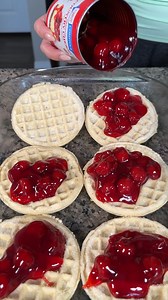yummy fruity breakfast 😋 this waffle and cherry breakfast is so good | Southern Sweets