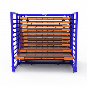 [Hot Item] Heavy-Duty Plate Organizer Shelf Drawer-Type Sheet Storage Rack Metal Shelf