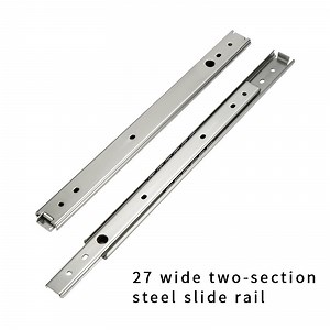 [Hot Item] 2 Section Steel Linear Slide Rail Steel Ball Bearing 27mm Width Light Rail Drawer Slides