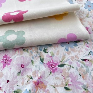 [Hot Item] Beautiful 10*10s Plain Slub Woven Floral Pattern Printed Rayon Linen Viscose Blend Fabric for Dress
