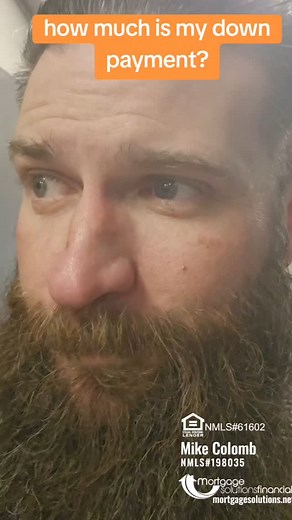 Down payment, how much do you need? #preapproved #usda #va #downpayment #fha #lender #mortgage | Mike at Mortgage Solutions