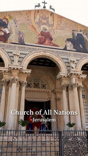 This is the Church of All Nations – built as reminder of when Jesus spent in the night in Gethsemane praying. The Church of All Nations is built next to the Garden of Gethsemane, where Jesus prayed the night of his arrest. While Jesus was in the garden, Jesus said something very important to the disciples that were with him: “Watch and pray so that you will not fall into temptation. The spirit is willing, but the flesh is weak.” (Matthew 26:41) Jesus knew that prayer was the key to not sinning. 