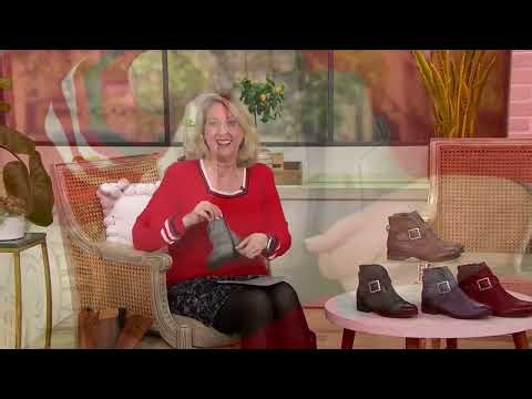 Miz Mooz Leather Buckled Ankle Boots - Siggy on QVC