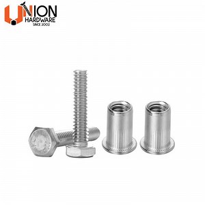 [Hot Item] 304 Stainless Steel Hex Head Ring-Grooved Rivet Lock Bolt M2-M10