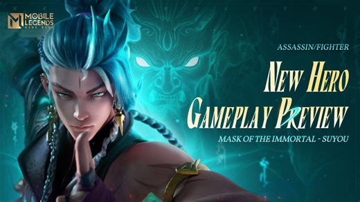 Immortal - Suyou को दोहोरो-भूमिका Assassin र Fighter हिरो Mask, 09/21 मा उपलब्ध हुनेछ। Suyou को प्रत्येक कौशल संयोजन सम्भाव्यतासंग भरिएको छ। के तपाईं उहाँका सबै चालहरू मार्फत देख्नुहुन्छ? थप जान्नको लागि Suyou गेमप्ले पूर्वावलोकनमा ट्याप गर्नुहोस्! #MobileLegendsBangBang #MLBBSUYOU #MLBBNEWHERO | Mobile Legends: Bang Bang