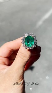 Experience the epitome of elegance with our Emerald Halo Diamond Ring 💍 A captivating blend of timeless beauty and modern glamour, perfect for making a dazzling statement 💫 . . . #michaellfandco #greenemerald #greenstone #diamonds #diamondring #greendiamonds #newyorkkstyle #newyorkdiamondring #ringdesigns #ringlove #ringsforwomen #ringdesigns #newyorklove #trendingjewelry #trendingrings #ringlove #ringstack #fashionnjewelry | Michael F & Co. Diamonds