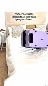 Suitcase on the bed? We could never… and neither could your Hue Medium Luggage. Free shipping on all orders until July 10th at 9PM PT! #calpaktravel Shop Now — https://bit.ly/4cSVEn9 | CALPAK