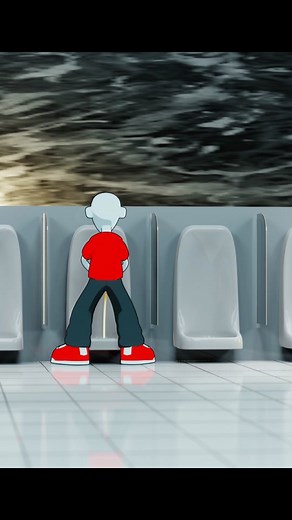 Urinal Etiquette Meme #animation #3d