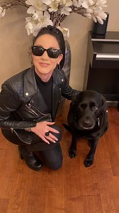 Trying to get my Retired guide dog to take a photo with me! My little terrier Chihuahua rescue is the star of the show! Ha! Arabella and I match in our all black attire lol. So so cute!#Blind #GuideDog #Retired #RescueDog #TheStarOfTheShow #Kisses #Adorable #Sweet #Puppies | Through the eyes of Joy