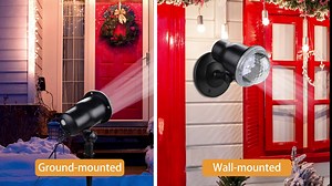 Projector Light Outdoor, Snowflake Projector Lights Indoor, Holiday Lights with Remote Control, Waterproof LED Snowfall Projection Lamp for Christmas Theme Party, Patio, Garden Decoration