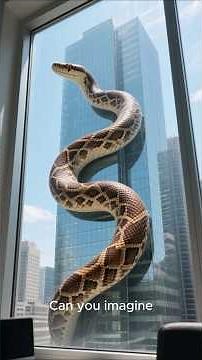 Urban Nightmare: Massive Python Clings to Skyscraper and Strikes
