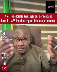 1.6K views · 91 reactions | Cheick Oumar Keita s'exprime sur les multiples avantages de l'espace économique commun de L'AES | Lumière 224 | Facebook