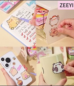 1000+ Cute Stickers for Kids - Fun Craft Stickers for Scrapbooks, Planners,Rewards, 40-Page Sticker Book for Kids Perfect for Scrapbooking,Stickers, Cute Gifts for Girls Teens Adults Brown