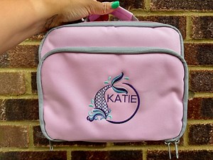Personalized Mermaid Embroidered Insulated Lunch Bag - Etsy UK