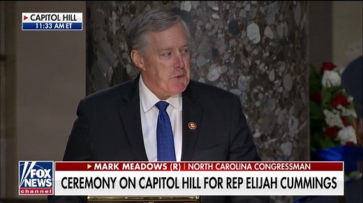 “Perhaps this place and this country would be better served with a few more unexpected friendships. I know I’ve been blessed by one.” Rep. Mark Meadows delivered an emotional tribute to the late Representative Elijah Cummings during a ceremony at the Capitol. https://fxn.ws/32VT24c | Fox News