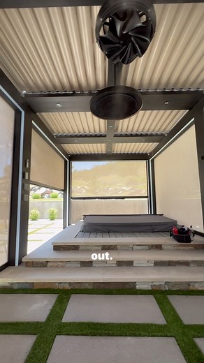 Working hard with @modernshadeut. #pergola #hottubs #pool #ledlighting #smarthome #motorizedscreens #louveredroof #smartroof #somfy #somfymotors #patiocover #patio #outdoorav #tapelight #dmx #toughjobs #shade #mister | Smart Home Brothers