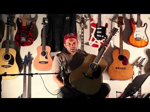 Martin D35 Acoustic Guitar Review w/ Bluegrass flatpicking demo of Amazing Grace