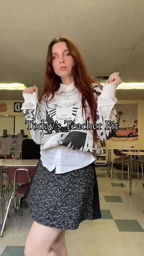 Monochrome Teacher Style OOTD - Violette Blakk Puke