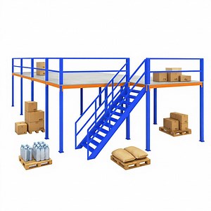 [Hot Item] Warehouse Design of Mezzanine Floor Rack with Tube Beam