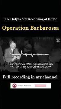 The Secret Recording of Hitler's Voice | The Secret Meeting That Changed WWII - Operation Barbarossa