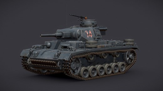 Panzer 3 Medium Main Battle Tank - 3D model by ShaposhnikovG