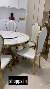 1.4K views | Premium marble top round circular dining table https://shopps.in/product-category/dining-table/ with chairs all India home delivery #india #furniture #homedecor #interiordesign #diningtable #beautiful | Shopps.in | Facebook