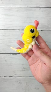 I crafted a shiny Caterpie from Pokemon with needlefelt art #pokemon #art #needlefelting #crafts | Kai Crafts