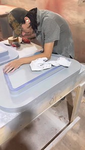 1.8K views · 177 reactions | Applying guide coat and block-sanding the surfacing primer on these plugs. #MarineManufacturing #BoatBuilding #CompositeTooling #PlugBuilding #GuideCoat BlockSanding SurfacePrep ToolingPrep FiberglassMolds Composites ShopProcess BehindTheBuild | NuWave Composites | Facebook